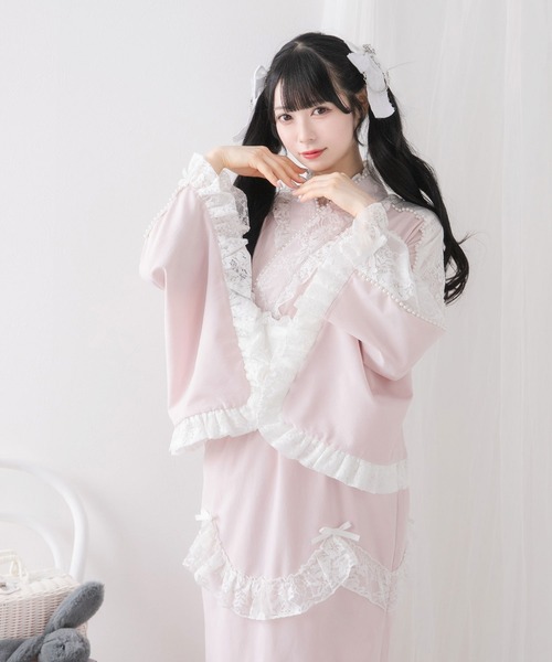 DearMyLove 浴衣 お嬢様パールレースフリル浴衣 レディース : ZOZOTOWN