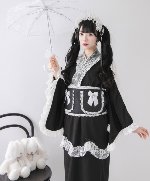 DearMyLove 浴衣 お嬢様パールレースフリル浴衣 レディース : ZOZOTOWN