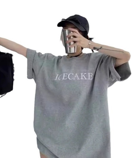 「CREARE -LINO-」 半袖Tシャツ LARGE グレー レディース