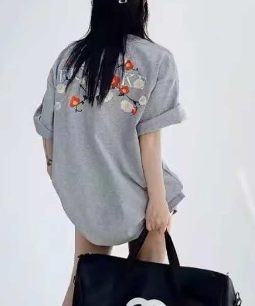 「CREARE -LINO-」 半袖Tシャツ LARGE グレー レディース