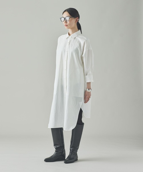 美品カレンソロジー長袖ブラウス墨黒 Curensology（カレンソロジー） ブラウス シャツ /コットンサテン