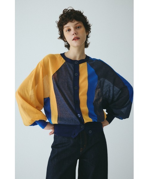 カーディガン Sukashi round cardigan　　スカシラウンドカーディガン レディース