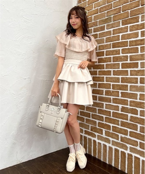 「axes femme POETIQUE」 フリルスカート MEDIUM ブラック レディース