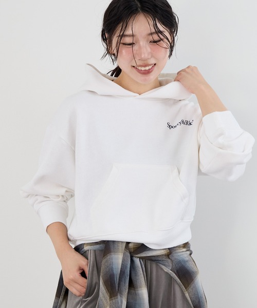 トップス sporty & rich hoodie SPORTY&RICH パーカー 「SPORTY ＆ RICH」クロップドフーディ-Soft