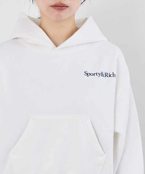 SPORTY&RICH パーカー 「SPORTY ＆ RICH」クロップドフーディ-Soft