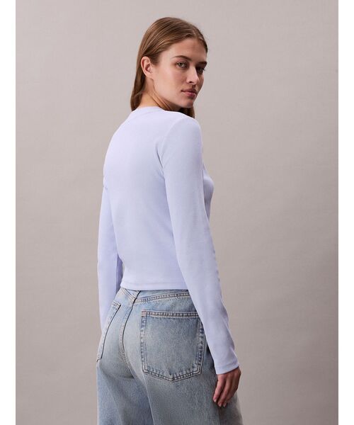 新品　  ロングスリーブモノグラムベビーTシャツ Calvin Klein（カルバン・クライン） tシャツ ロングスリーブ