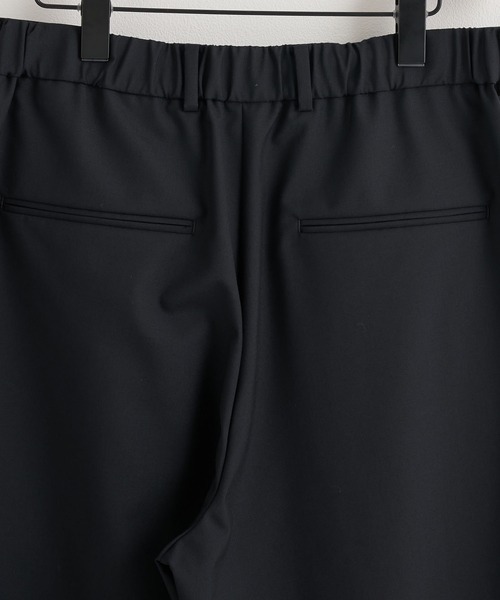 スラックス 「ATON」WOOL TROPICAL LOOSE FIT PANTS／毎日使える定番ウールパンツ メンズの画像