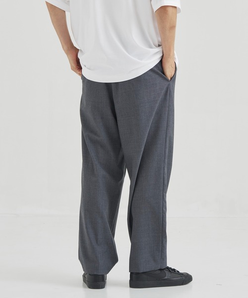 ATON エイトン コットンパンツ ワンタック ブルーグレー COTTON LINEN KATSURAGI | WORK PANTS – ATON | エイトン