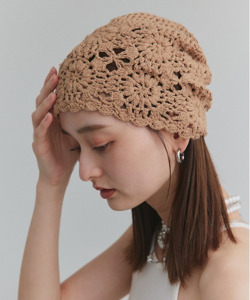 ad thie（アドティエ） ニット帽 ニットキャップ クロシェ ビーニー