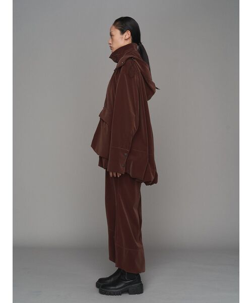 UN3D.（アンスリード） コート アウター VELVET HEM GATHER HOOD CT