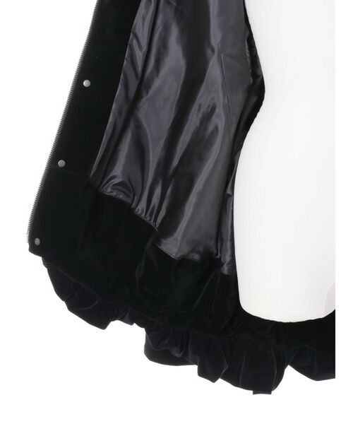 コート アウター VELVET HEM GATHER HOOD CT / ベルベットヘムギャザーフードコート レディース