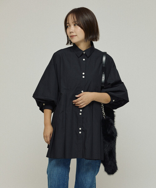 Firsthand（ファーストハンド） ブラウス シャツ ボックス タック