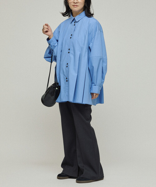 Fumika_Uchida タックドレス バルーン ブラウス ステッチ入り 長袖 一 番 安いファッション - Fumika_Uchida タックドレス バルーン