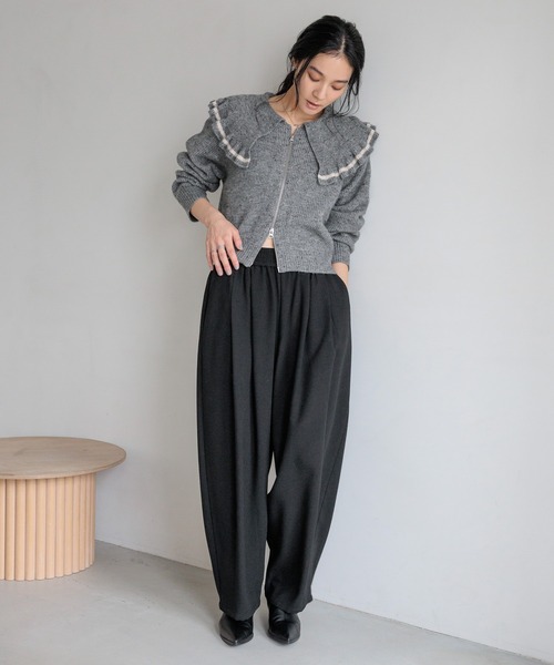 LOWRYS FARM（ローリーズファーム） ニット セーター フリルZIP