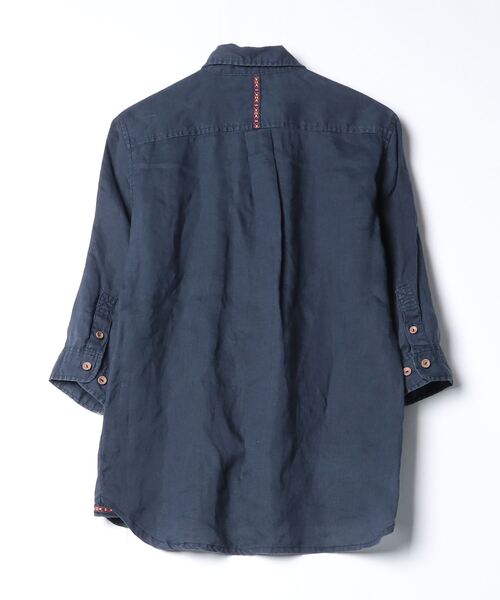 「BRTH BREATH」 7分袖シャツ M ネイビー メンズ_画像2