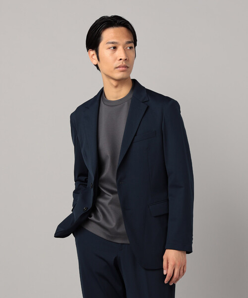 COMME CA MEN（コムサメン） tシャツ シルキーポンチ長袖ジャケTシャツ