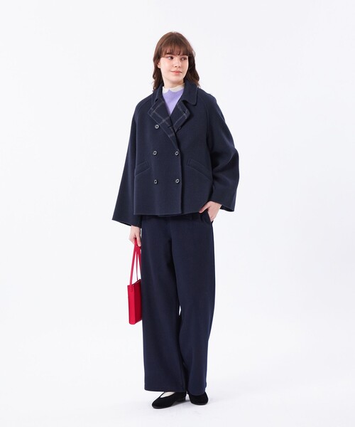 未使用級美品✨　マッキントッシュ　ピーコート　ウール　38 ダークグレー 滝沢眞規子さん着用】ウールカシミヤビーバー チェスターコート