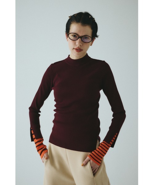 HeRIN.CYE ニット セーター Boder double cuff knit top ボーダー