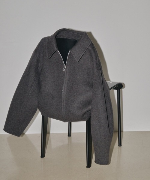 「TODAYFUL」 ジップアップブルゾン 36 チャコールグレー レディース_画像4