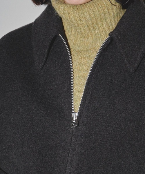 「TODAYFUL」 ジップアップブルゾン 36 チャコールグレー レディース_画像6