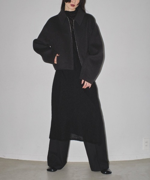 「TODAYFUL」 ジップアップブルゾン 36 チャコールグレー レディース_画像9