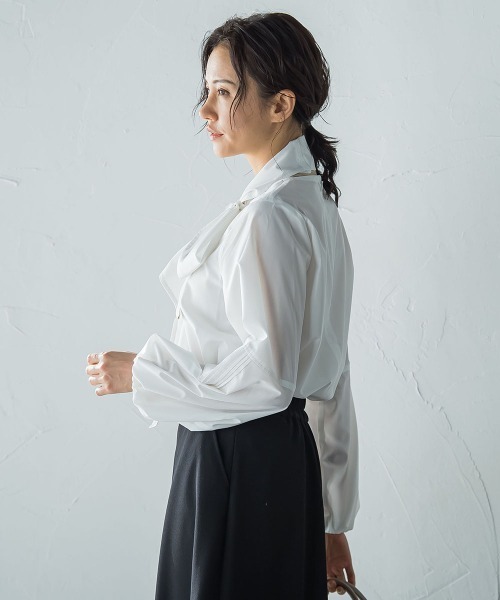 LAUTREAMONT（ロートレアモン） ブラウス シャツ フォルムボウタイ 