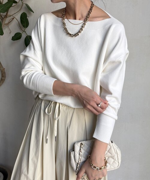 DouDou（ドゥドゥ） ニット セーター ボートネックプルオーバー