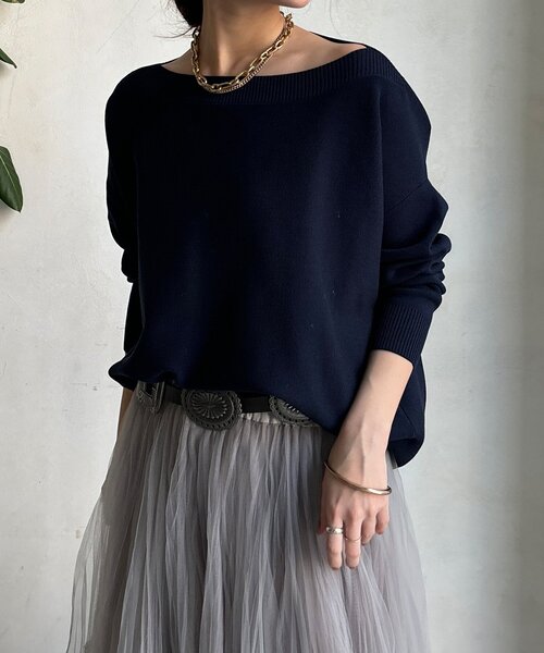 DouDou（ドゥドゥ） ニット セーター ボートネックプルオーバー