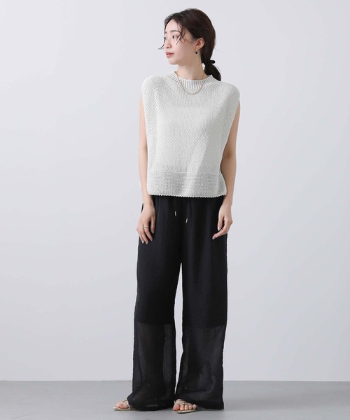 「CLOCHE」 ノースリーブニット FREE ブルー レディース_画像2