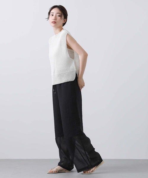 「CLOCHE」 ノースリーブニット FREE ブルー レディース_画像3