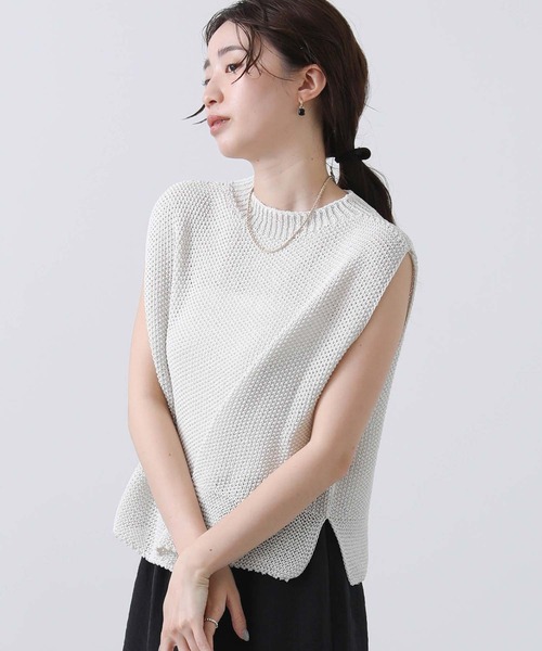 「CLOCHE」 ノースリーブニット FREE ブルー レディース_画像6