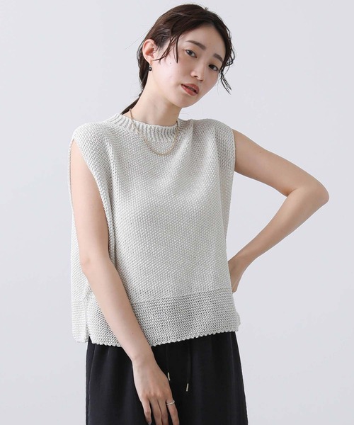 「CLOCHE」 ノースリーブニット FREE ブルー レディース_画像9