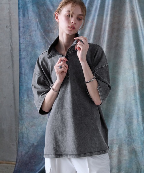 「SERACE」 半袖Tシャツ S ダークブルー メンズ_画像6