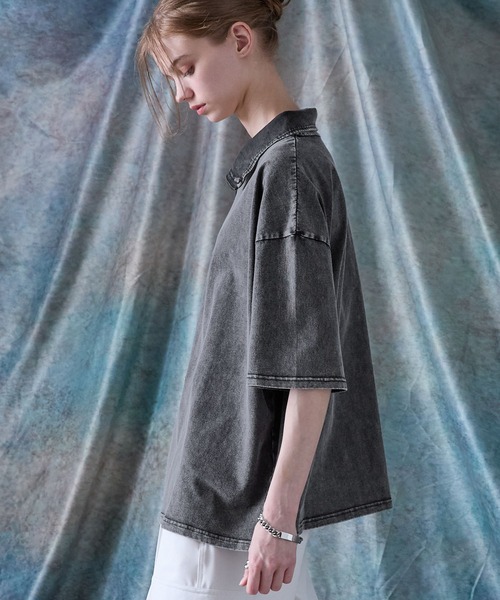 「SERACE」 半袖Tシャツ S ダークブルー メンズ_画像7