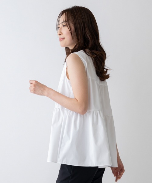 「Sono」 ノースリーブブラウス F ネイビー レディース_画像3