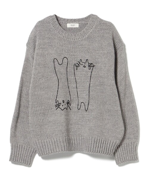 BEAMS HEART（ビームス ハート） ニット セーター アートネコ 刺繍