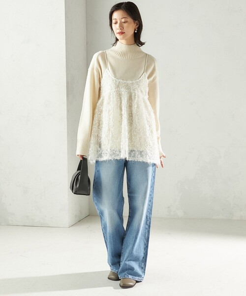 SHIPS（シップス） キャミソール 「手洗い可能」前後 2WAY レース