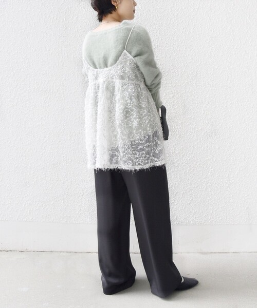 SHIPS（シップス） キャミソール 「手洗い可能」前後 2WAY レース