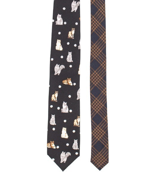 giraffe（ジラフ） ネクタイ カラーチップキャットタイ BLACK