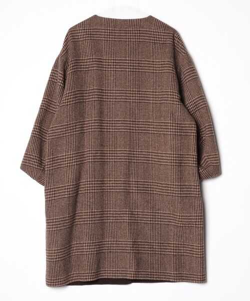 「OMNES Supremo」 ノーカラーコート FREE ブラウン レディース_画像2