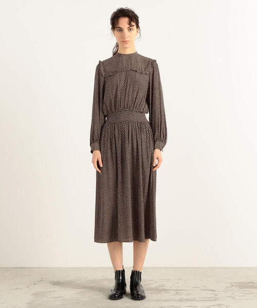 TOMORROWLAND（トゥモローランド） 長袖ワンピース 34 ブラウン系