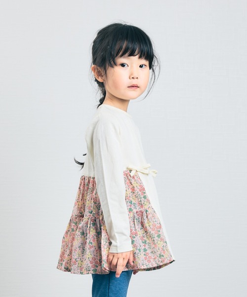 「la poche biscuit」 「KIDS」長袖チュニック 100 オフホワイト キッズ_画像3