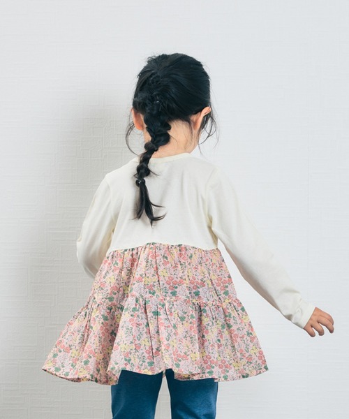 「la poche biscuit」 「KIDS」長袖チュニック 100 オフホワイト キッズ_画像4
