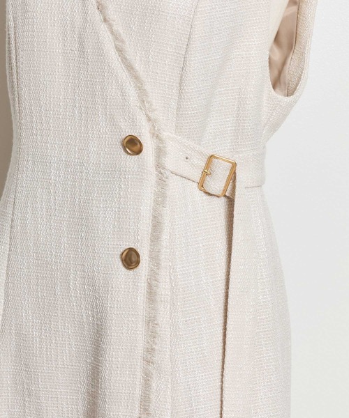 「NOELA」 ノースリーブワンピース M グレー レディース_画像6