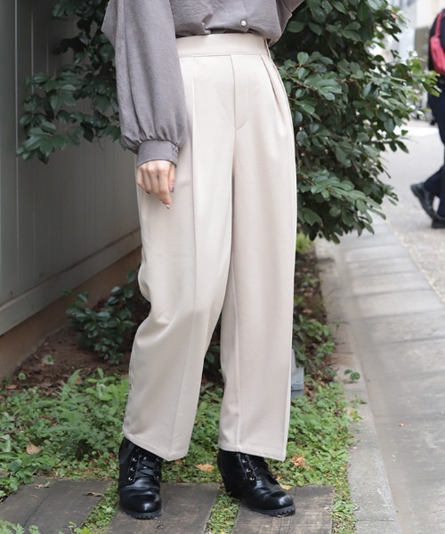 axes femme（アクシーズ ファム） パンツ 薔薇刺繍裏起毛パンツ