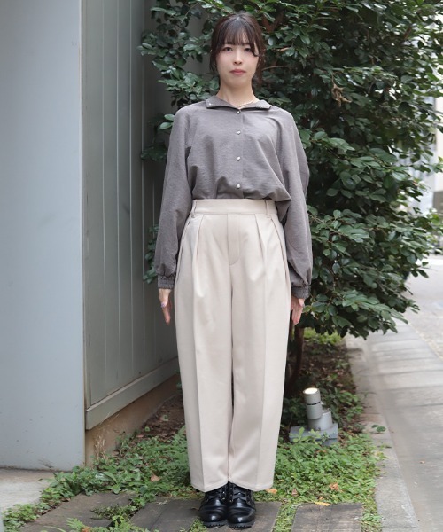 axes femme（アクシーズ ファム） パンツ 薔薇刺繍裏起毛パンツ 