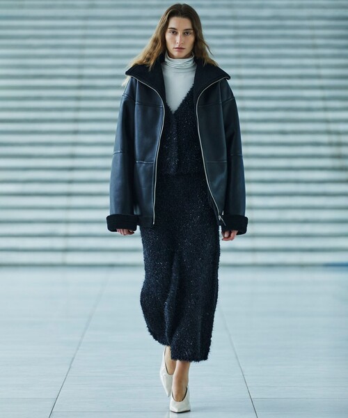 「uncrave」 ニットカーディガン 2 ブラック レディース_画像5