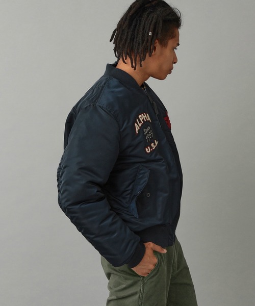 ALPHA INDUSTRIES ネイビー ミリタリージャケット XLARGE Alpha Industries（アルファ・インダストリーズ） ブルゾン X-LARGE