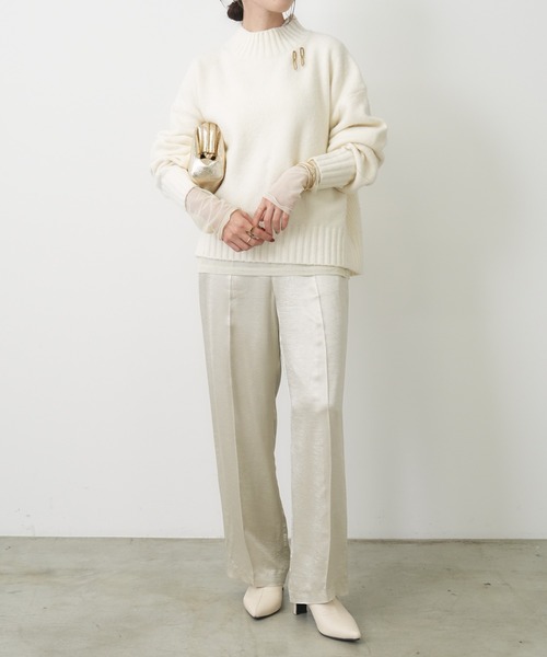 「COLLAGE GALLARDAGALANTE」 長袖ニット FREE レッド レディース_画像3