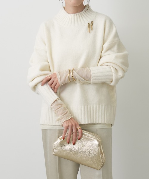 「COLLAGE GALLARDAGALANTE」 長袖ニット FREE レッド レディース_画像4